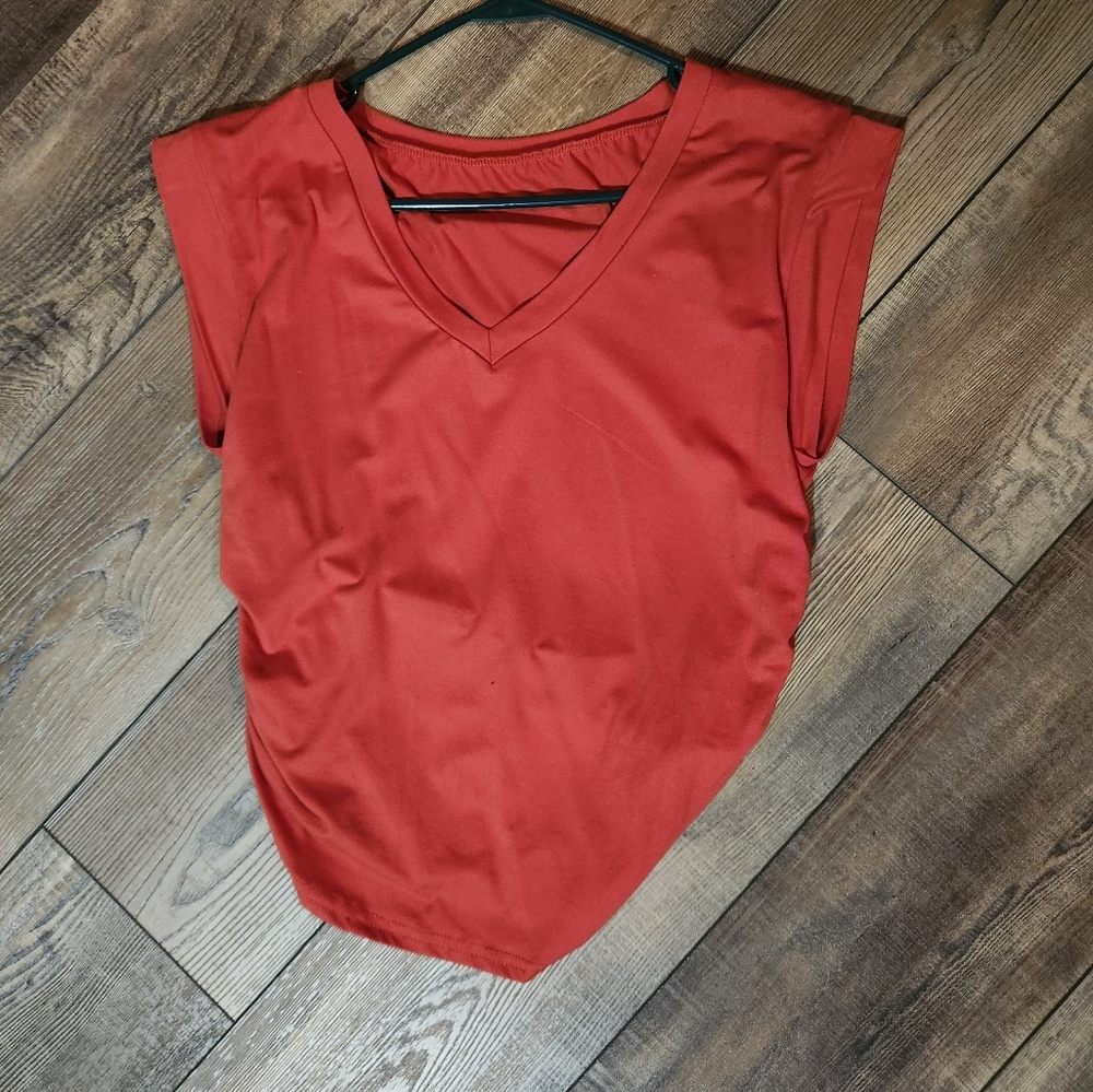 Coral colored top